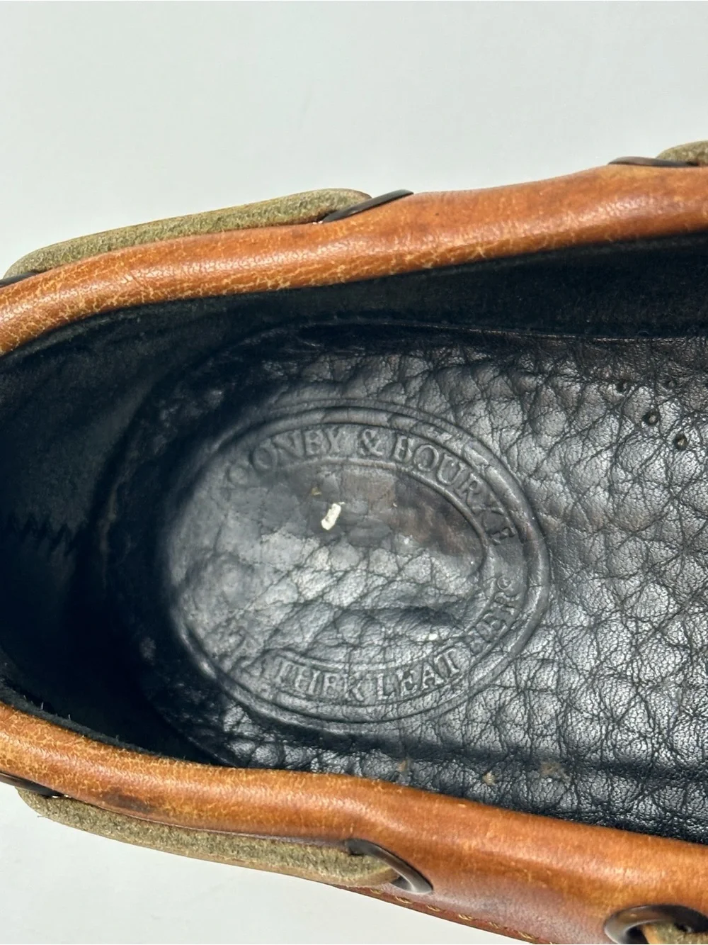 Dooney & Bourke Black and Brown Leather Men’s Boat Shoes